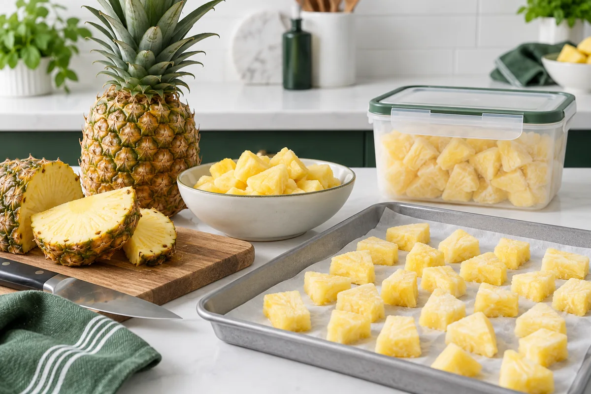 How to Freeze Fresh Pineapple: Chunks, Rings and Puree